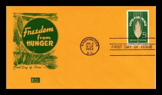 Dr Jim Stamps Us Freedom From Hunger Food For Peace Fdc Cover Scott 1231
