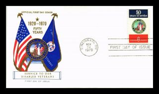 Us Cover Disabled American Veterans Fifty Years Of Service Fdc Patriotic Cachet