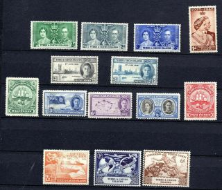 Turks And Caicos Islands.  Kgvi.  1937 - 1949.  A Selection Of Mnh/mlh/mh.