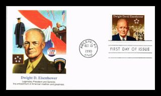 Dr Jim Stamps Us Dwight D Eisenhower President First Day Cover Fleetwood