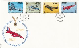 (36286) Gb Jersey Fdc Raf Royal Air Force 1975