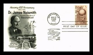 Dr Jim Stamps Us Dr James Naismith Basketball First Day Cover Fleetwood