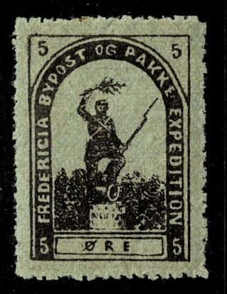 Denmark Local Stamp 9 Fredericia 5 øre Mh