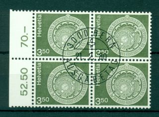 Switzerland 1980 Stamp In Block Of 4 Mnh Astronomic Clock - Mi.  No 1169