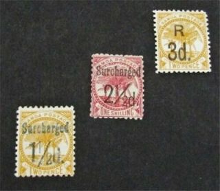 Nystamps British Samoa Stamp 24 - 26 Og H / $35