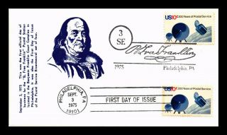 Dr Jim Stamps Us Satellites Postal Service Bicentennial First Day Combo Cover