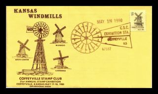 Us Cover Kansas Windmills Coffeyville Kansas Stamp Club 21 Annual Exhibition