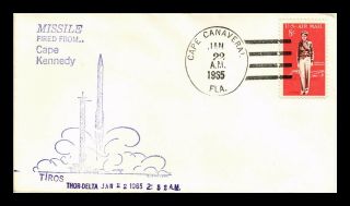 Dr Jim Stamps Us Tiros Thor Delta Missile Fired Air Mail Event Cover Swanson