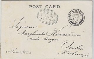 Gb 1903picture Postcard Barry Cancel,  Orebic Cancel