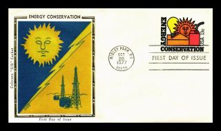 Us Cover Energy Conservation Postal Stationery Fdc Colorano Silk Cachet