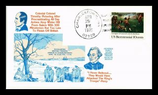Us Cover Lexington & Concord Bicentennial Timothy Pickering General Percy Fdc