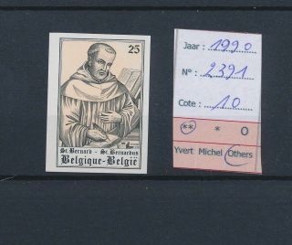 Lk46418 Belgium 1990 St Bernard Religious Art Imperf Mnh Cv 10 Eur