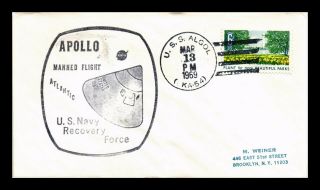 Dr Jim Stamps Us Apollo Navy Recovery Space Event Cover Uss Algol 1969