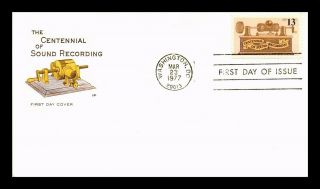 Dr Jim Stamps Us Sound Recording Centennial House Of Farnum First Day Cover