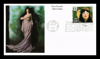 Dr Jim Stamps Us Rosa Ponselle Opera Singer First Day Of Issue Mystic Cover