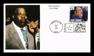 Dr Jim Stamps Us Jimmy Rushing Jazz Singer First Day Cover Mystic Stamp Company
