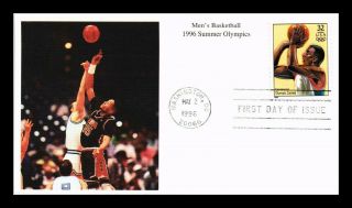 Dr Jim Stamps Us Mens Basketball Summer Games Centennial Olympics Fdc Cover