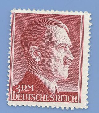 Nazi Germany Third Reich 1941 Adolf Hitler 3rm Stamp Ww2 Era