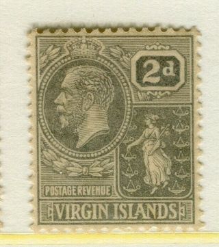 British Virgin Islands; 1920s Early Gv Issue Fine Hinged 2d.  Value