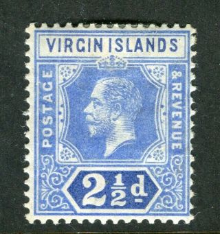British Virgin Isl; 1912 Early Gv Issue Fine Hinged 2.  5d.  Value