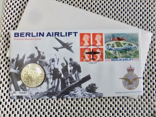 Berlin Airlift Philatelic Medallic Cover.  50th Anniversary 1949 - 1999.