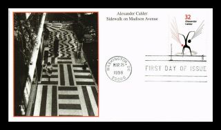 Dr Jim Stamps Us Sidewalk On Madison Avenue Alexander Calder Fdc Mystic Cover