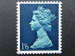 20e] Great Britain Stamp Qe 11 - 1952 1/6 All Over Phosphor M/n/h