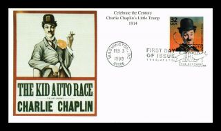 Us Cover Charlie Chaplin Little Tramp Film 1910s Celebrate Century Fdc Mystic