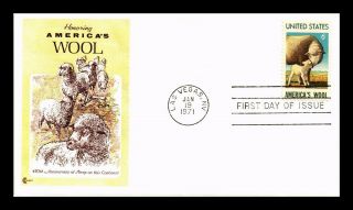Dr Jim Stamps Us Americas Wool 450th Anniversary Fdc Cover Craft Las Vegas