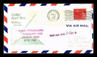 Us Cover Nike Tomahawk Airglow Exp Rocket Fired From Wallops Island