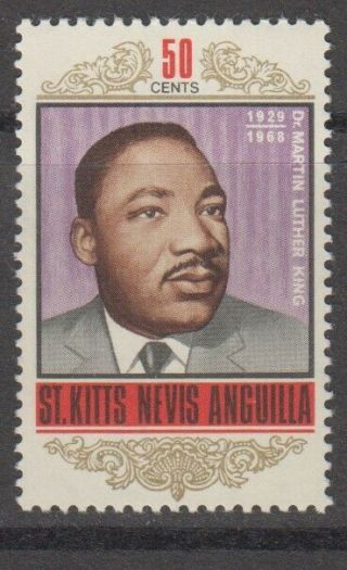 St Christopher - Nevis - Anguilla 1968 Martin Luther King Mnh Set Sg 190