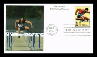 Dr Jim Stamps Us Mens Hurdles Summer Games Centennial Olympics Fdc Cover