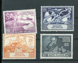 Malaya Selangor Kgvi 1949 Upu Set Mnh