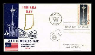 Dr Jim Stamps Us Century 21 Seattle Worlds Fair First Day Cover Scott 1196