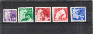 Netherlands Indies 1938 Child Welfare Set Mnh Vf