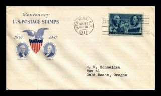 Us Covers Centenary Postage Stamps Washington And Franklin Fdc Grimsland