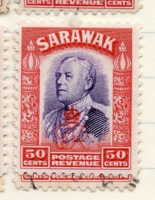 Sarawak 1947 Crown Colony Early Issue Fine Hinged 50c.  Optd 198003