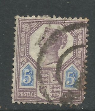 Gb 1888 Qv 5d Purple/blue Die 2 Jubilee Sg 207a.  (e600)