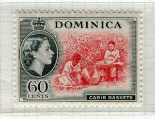 Dominica; 1954 Early Qeii Issue Fine Hinged 60c.  Value