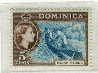 Dominica; 1954 Early Qeii Issue Fine Hinged 5c.  Value