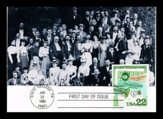 Us Postcard Stamp Collecting American Philatelic Members Fdc Maximum Card