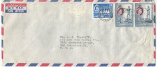 Singapore 1962 Singapore Airmail Cover To Usa