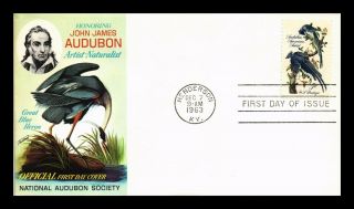 Dr Jim Stamps Us John James Audubon Great Blue Heron First Day Cover