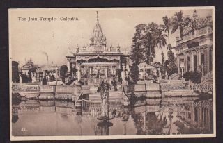 India 1929 post card to the USA Jain Temple Calcutta 2