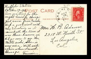 Dr Jim Stamps Us York Chicago Rpo Railroad Post Office Postcard