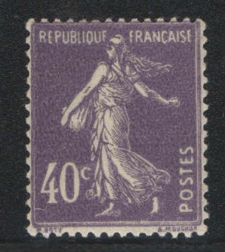 France 1927 Sower 40c Sc 179 Violet Mh Stamp 9pb1513