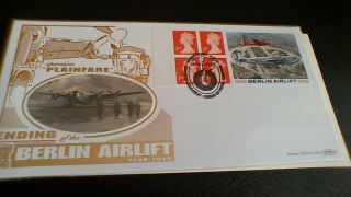 1999 Benham 22ct Gold Berlin Airlift Stamp Booklet First Day Cover - Raf Lyneham