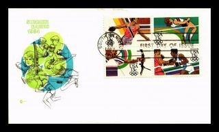 Us Cover Olympic Summer Games Fdc Setenant Cover Craft Cachet