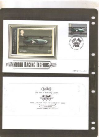 Gb British Motor Racing Drivers Graham Hill 1962 Brm P57 2007 Stamps Cover Album