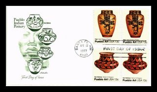 Dr Jim Stamps Us Pueblo Indian Pottery First Day Cover Combo Santa Fe